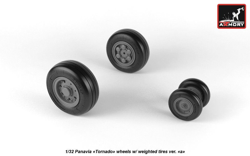 Armory Models AW32501a Panavia Tornado wheels, w/ tyres type “a” (DL) 1/32 – imagen 3