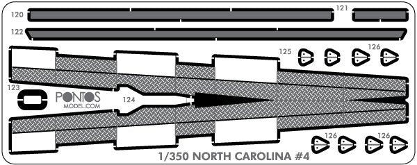 Pontos 35024WD1 USS BB-55 North Carolina Wooden Deck set 1/350 – immagine 2