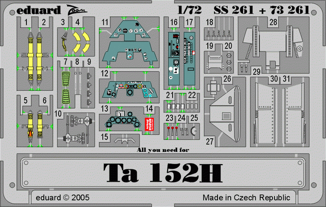 Eduard 73261 Ta 152H 1/72 DRAGON – imagen 2