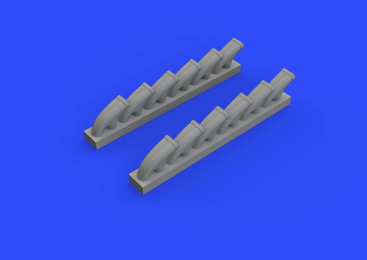 Eduard 648414 Typhoon Mk. Ib exhaust stacks EDUARD, HASEGAWA 1/48 – Bild 2