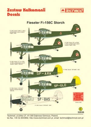 Techmod 32036 - Fieseler Fi 156C Storch (1/32)  – image 2