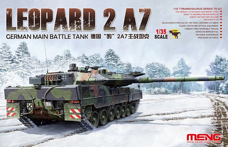 Meng Model TS-027 LEOPARD 2A7 GERMAN MAIN BATTLE TANK 1/35