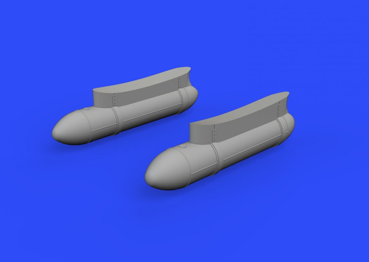 Eduard 648370 Typhoon Mk. Ib fuel tanks EDUARD, HASEGAWA 1/48 – immagine 3