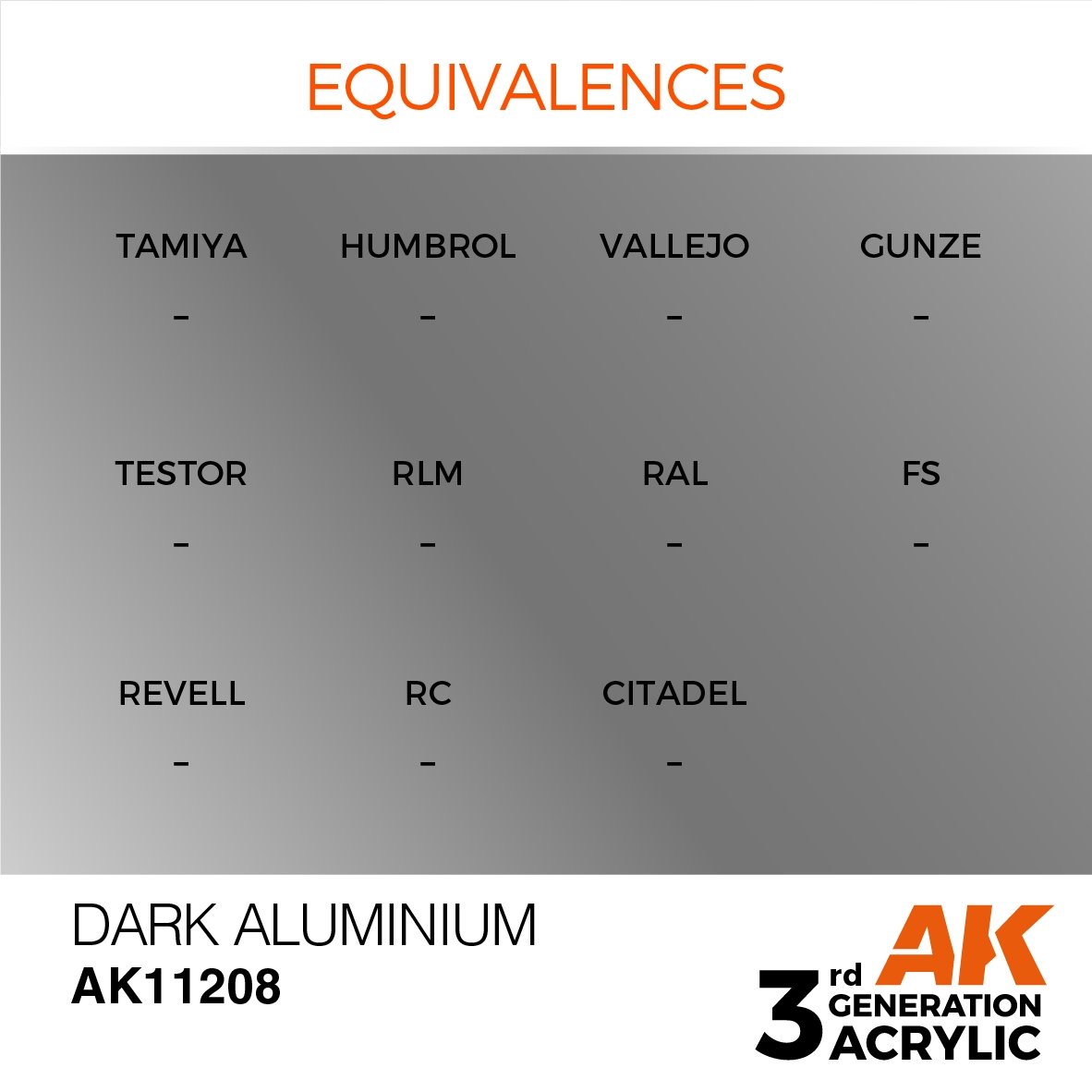 AK Interactive AK11208 DARK ALUMINIUM – METALLIC 17ml – zdjęcie 3