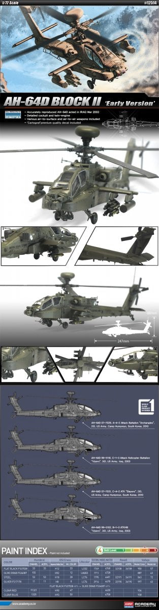 Academy 12514 AH-64D BLOCK II Early Version 1/72 – imagen 2
