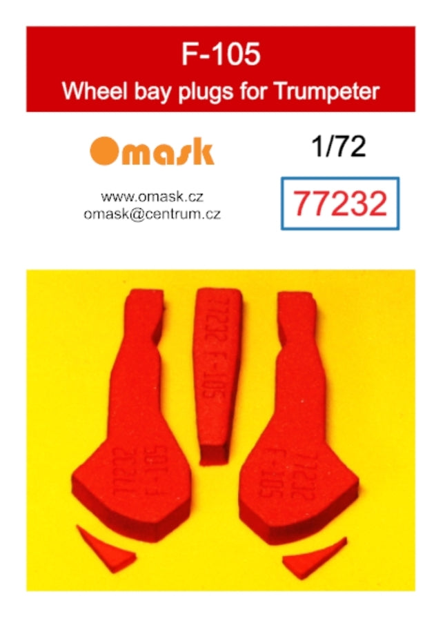 Omask 77232 F-105 wheel bay plugs (for Trumpeter) 1/72