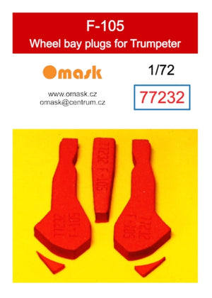 Omask 77232 F-105 wheel bay plugs (for Trumpeter) 1/72