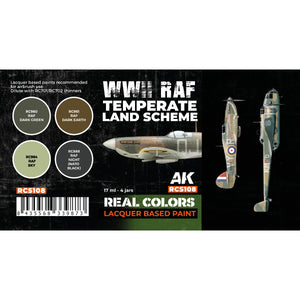 AK Interactive RCS108 WWII RAF Temperate Land Scheme 4x17ml – zdjęcie 2