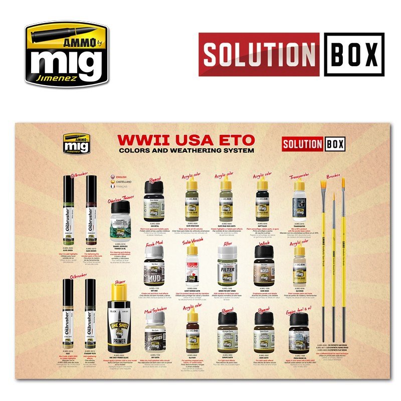 AMMO of Mig Jimenez 7700 WW II AMERICAN ETO SOLUTION BOX – image 5