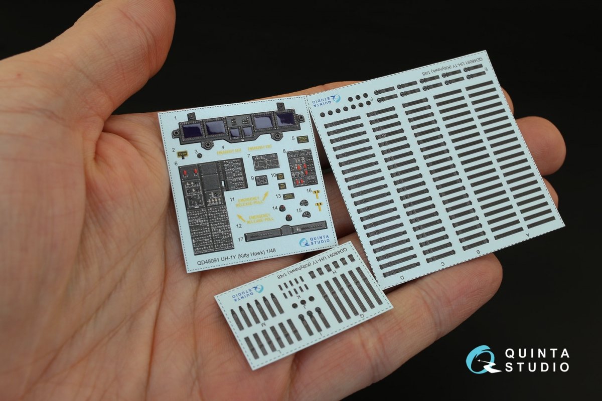 Quinta Studio QD48091 UH-1Y Venom 3D-Printed &amp;amp; coloured Interior on decal paper (for Kitty Hawk kit) 1/48 – Bild 2