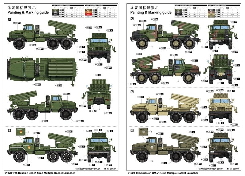 Trumpeter 01028 Russian BM-21 Grad Multiple Rocket Launcher 1/35 – Bild 3