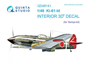 Quinta Studio QD48141 Ki-61-Id 3D-Printed &amp;amp; coloured Interior on decal paper (Tamiya) 1/48