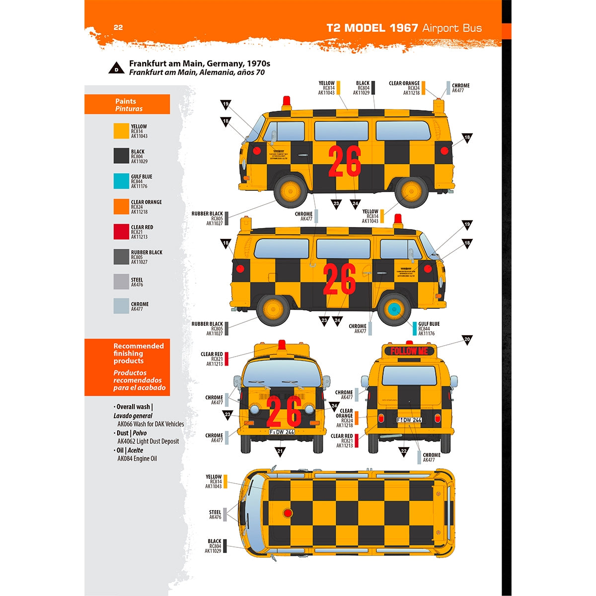 AK Interactive AK35033 T2 MODEL 1967 AIRPORT BUS 1/35 – imagen 17