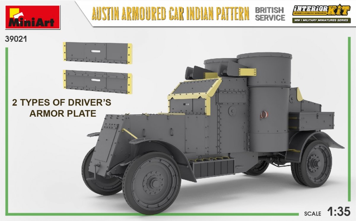 Miniart 39021 Voiture blindée Austin, modèle indien. Service britannique. Maquette intérieure 1/35 – image 5