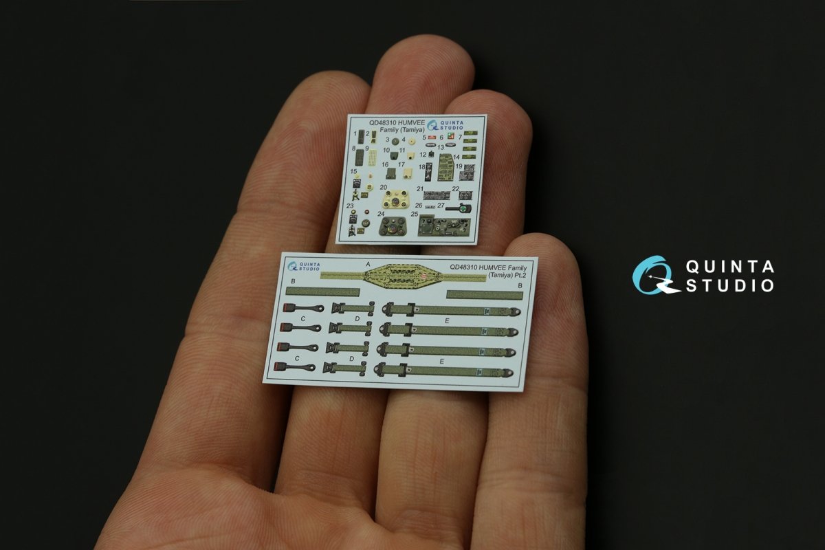 Quinta Studio QD48310 HUMVEE family 3D-Printed &amp;amp; coloured Interior on decal paper (Tamiya) 1/48 – immagine 2