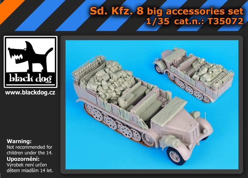 Ensemble d'accessoires complet Black Dog T35072 Sd.Kfz 8 au 1/35