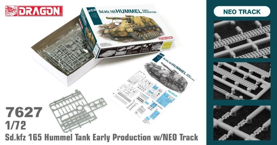 Dragon 7627 Sd.Kfz. 165 Hummel Tank Early Production w/NEO Track 1/72 – Bild 2