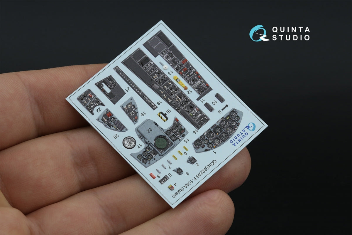 Quinta Studio QDS-32246 F-104A 3D-Printed &amp;amp; coloured Interior on decal paper (Italeri) (Small version) 1/32 – Bild 4