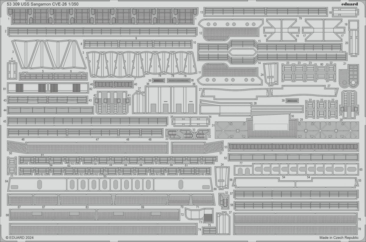Eduard BIG5373 USS Sangamon CVE-26 TRUMPETER 1/350 – imagen 3