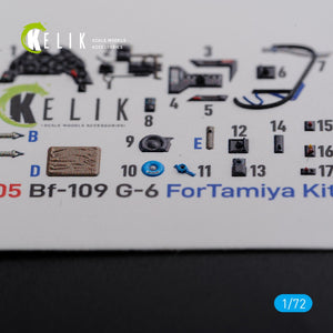 KELIK K72105 BF109 G-6 interior 3D decals for Tamiya kit 1/72 – imagen 7