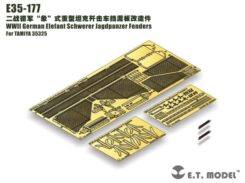 ET modèle E35-177 garde-boue allemand Elefant Schwerer Jagdpanzer de la seconde guerre mondiale (pour TAMIYA 35325) (1/35)