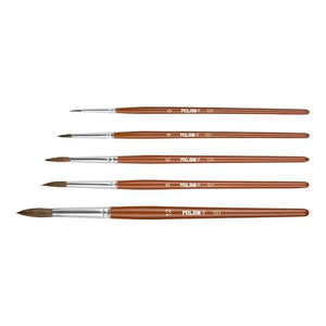 Milan 10461 Blister pack 5 round brushes (goat &amp;amp; synthetic hair) 101 series no 0, 4,6, 8 and 12 – imagen 2