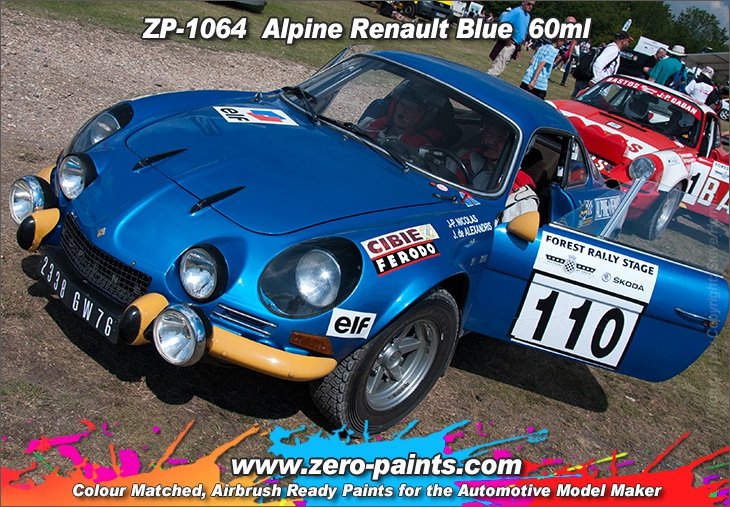Zero Paints ZP-1064 Alpine Renault Blue Paint A110 60ml – imagen 2