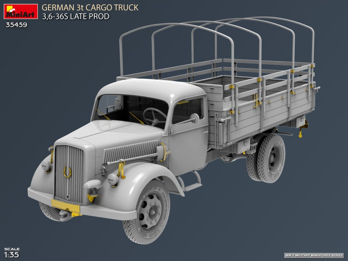 MiniArt 35459 German 3t Cargo Truck 3.5-36s Late Production 1/35 – immagine 4