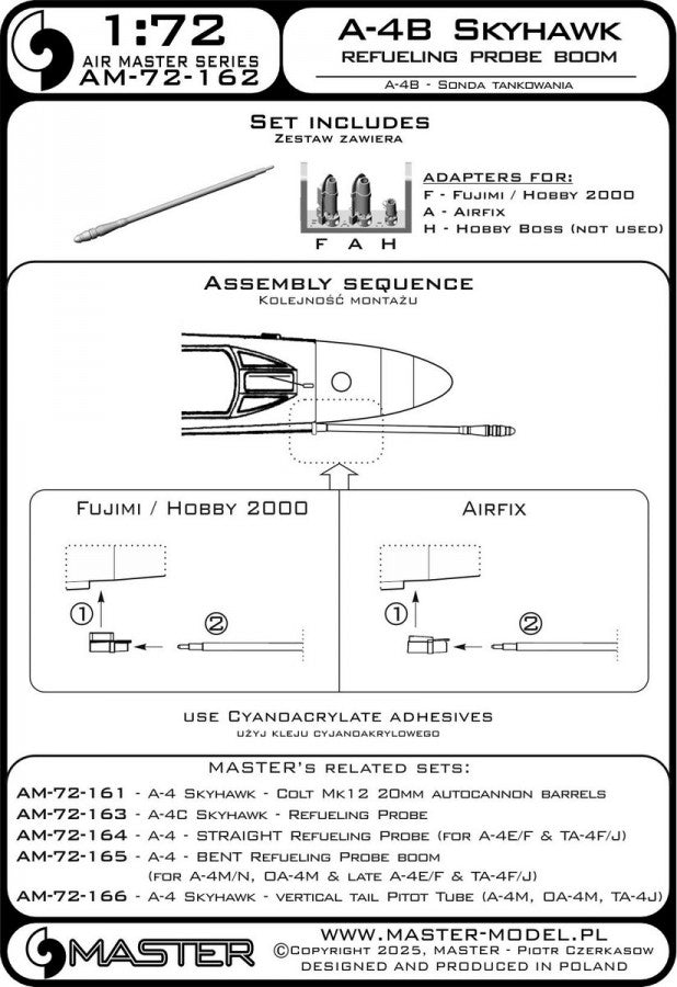 Master AM-72-162 A-4B Skyhawk - wysięgnik sondy tankowania 1/72 – imagen 4