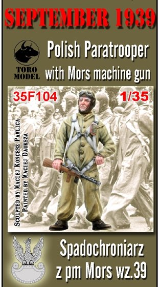 ToRo Model 35F104 September 1939 - Polish Paratrooper with PM Mors / September 1939 - Polish Paratrooper with Mors machine gun 1/35