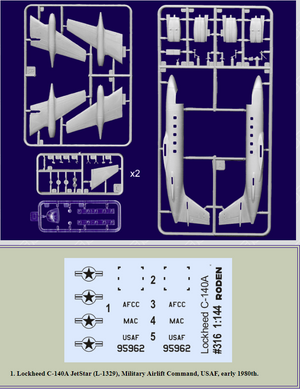 Roden 316 Lockheed C-140A JetStar 1/144 – Bild 2