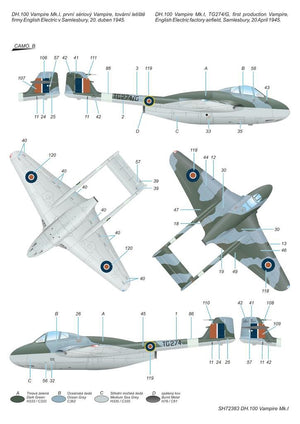 Special Hobby 72383 DH.100 Vampire Mk. I &amp;#39;RAF, RAAF and Armée de l&amp;#39;Air&amp;#39; 1/72 – zdjęcie 2