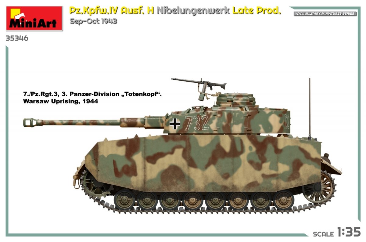 MiniArt 35346 Pz.Kpfw.IV Ausf. H Nibelungenwerk Late Prod. Sep-Oct 1943 1/35 – zdjęcie 6