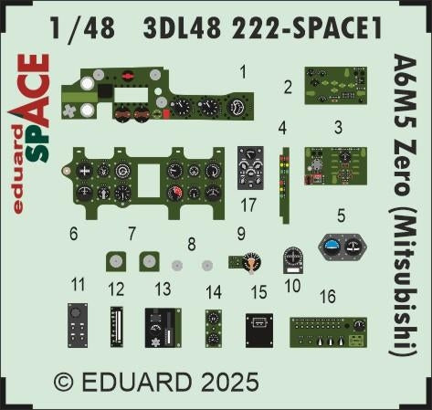 Eduard 3DL48222 A6M5 Zero (Mitsubishi) SPACE EDUARD 1/48 – zdjęcie 3