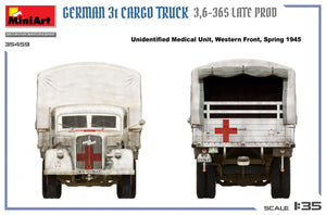 MiniArt 35459 German 3t Cargo Truck 3.5-36s Late Production 1/35 – immagine 19