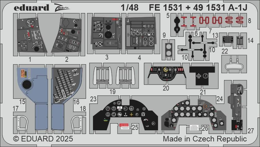 Eduard 491531 A-1J TAMIYA 1/48 – Bild 2