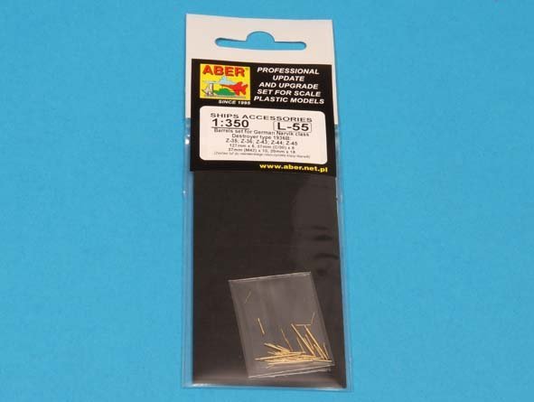 Aber 350L-55 Set of Barrels for Narvic classe destroyers type 1936B: 127mm x 5; 37mm (C/30) x 8; 37mm(M42) x 10; 20mm x 18 1/350 – Bild 2