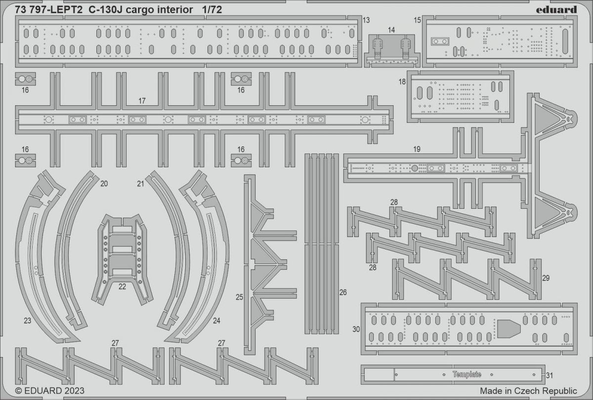 Eduard 73797 C-130J cargo interior ZVEZDA 1/72 – zdjęcie 2