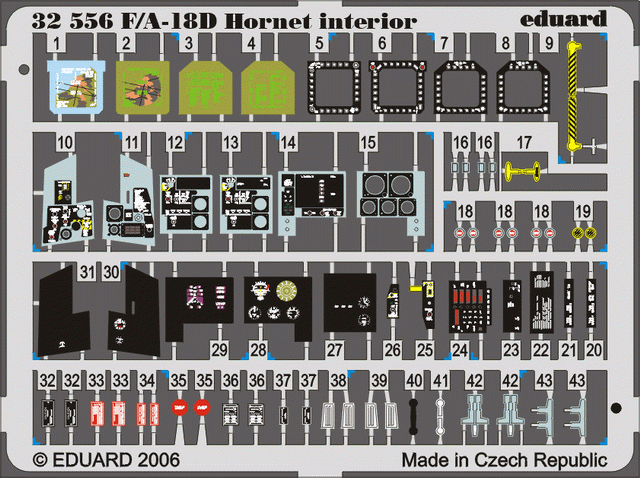 Eduard 32556 F-18D interior 1/32 ACADEMY – immagine 3