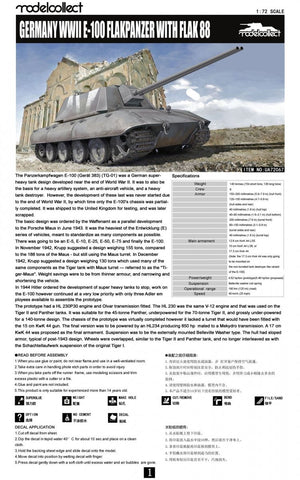 Modelcollect UA72067 Germany WWII E-100 Flakpanzer with flak 88 1/72 – zdjęcie 2
