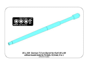 Aber 35L-329 Germ.75mm KwK 40 L/48 barrel for Pz IVG late, H, J without muzzle brake 1/35 – imagen 4