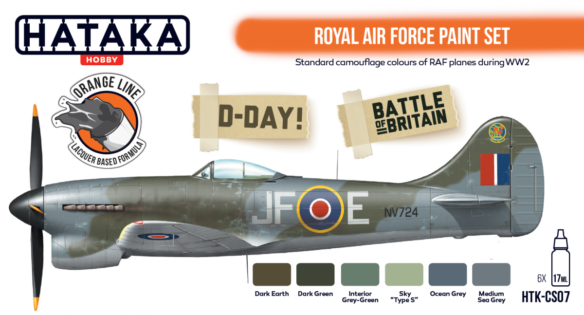 Hataka HTK-CS07 ORANGE LINE – Royal Air Force paint set 6x17 – Bild 2