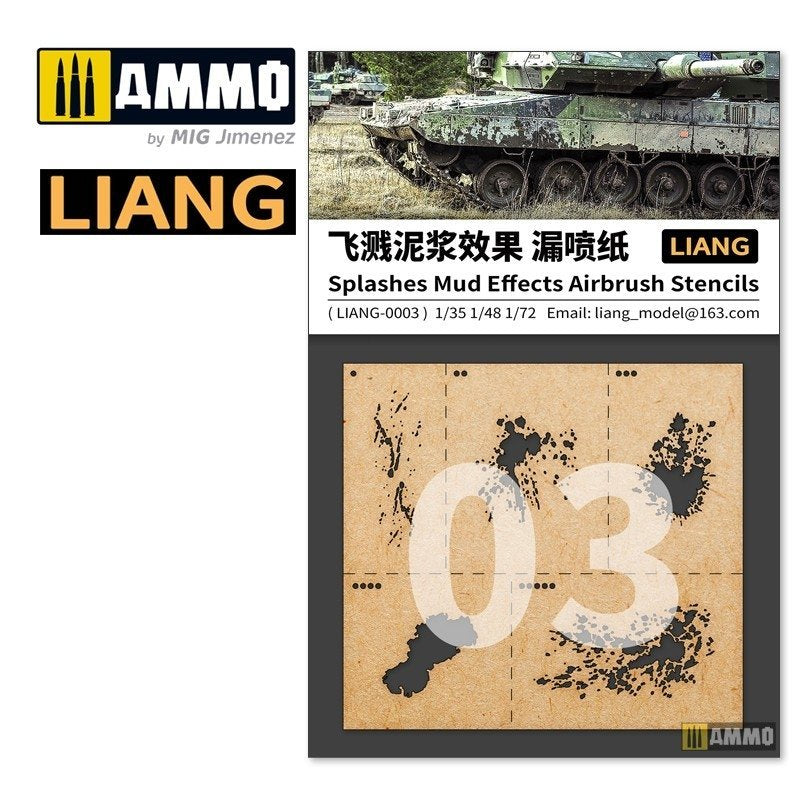 Liang 0003 Splashes Mud Effects Airbrush Stencils