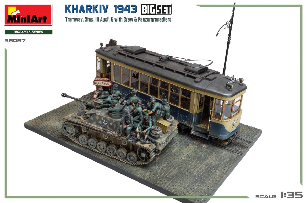 Miniart 36067 Kharkiv 1943: Tram &amp;amp; Stug. III Ausf. G w/Crew. BIG SET 1/35 – Bild 3