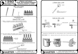 Master SM-350-110 Schleswig-Holstein (1908) - uzbrojenie do modelu Trumpetera 1/350 – Bild 5