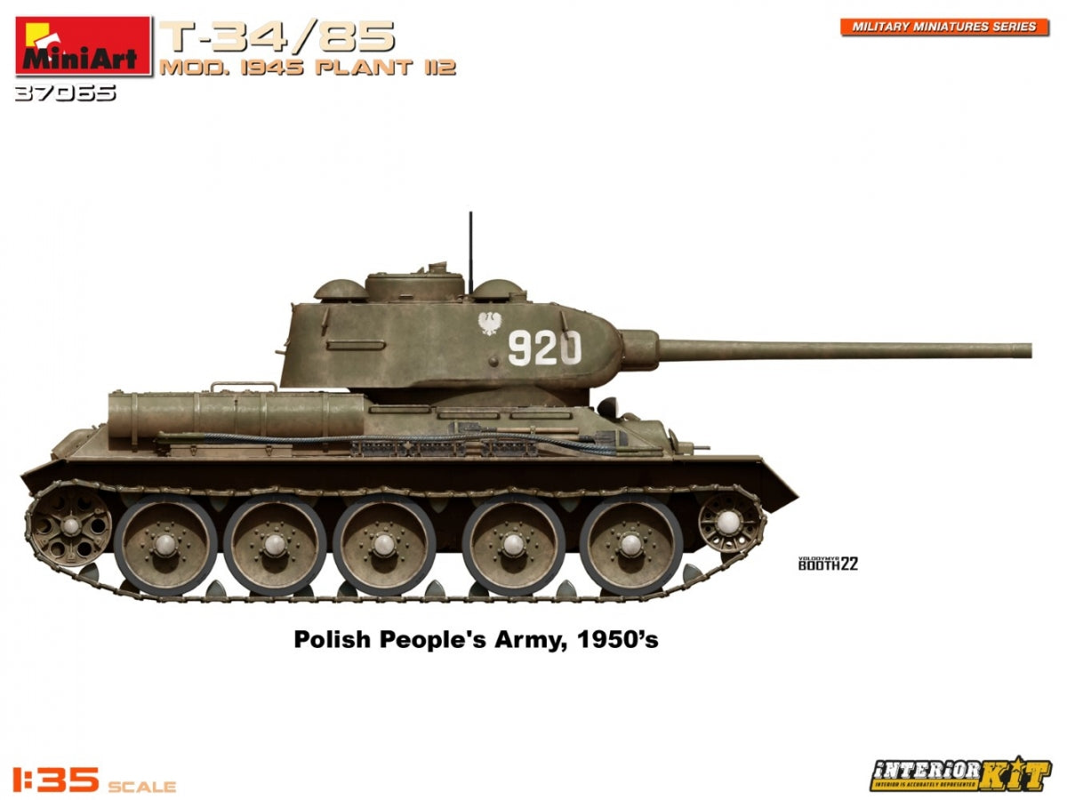 MiniArt 37065 T-34/85 MOD. 1945. PLANT 112. INTERIOR KIT 1/35 – imagen 14