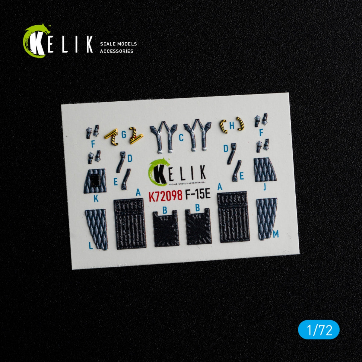 KELIK K72098 F-15E - interior 3D decals for GWH kit 1/72 – imagen 2