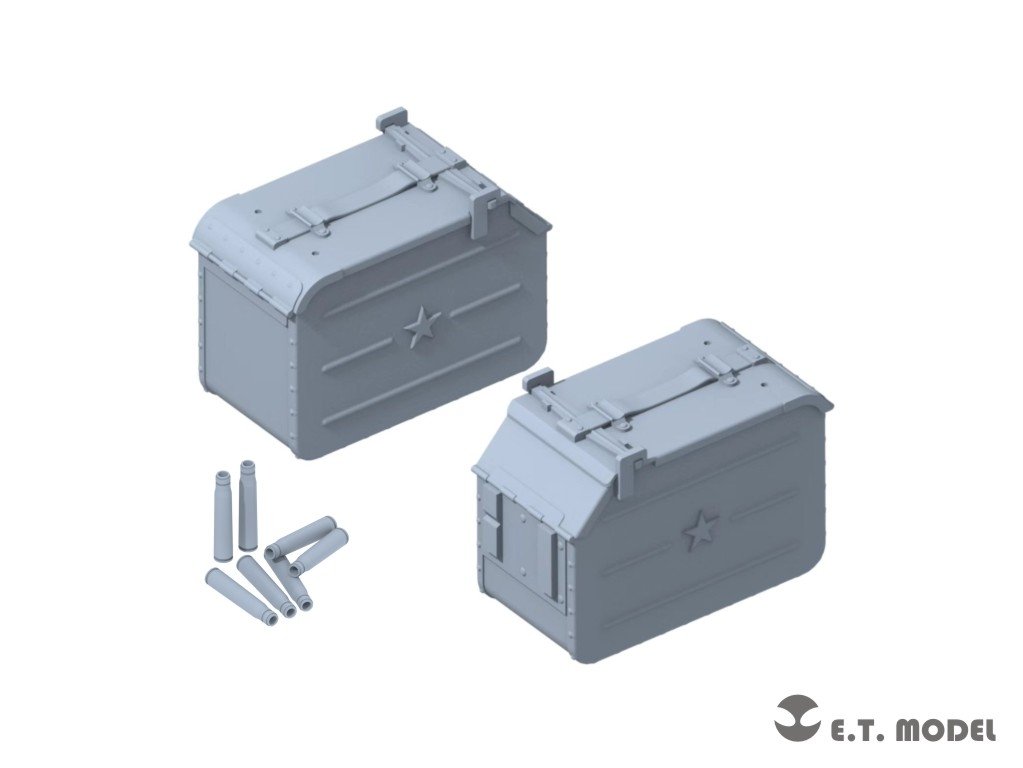 E.T. Model P35-248 Soviet 12.7mm Heavy Machine Gun Ammo Cans Set (3D Printed) 1/35 – immagine 3