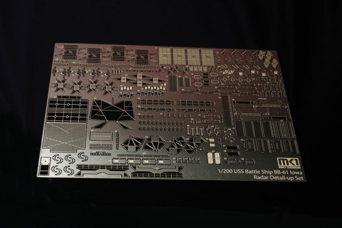 MK1 Design MS-20009 USS IOWA RADAR DETAIL-UP SET 1/200 – imagen 3