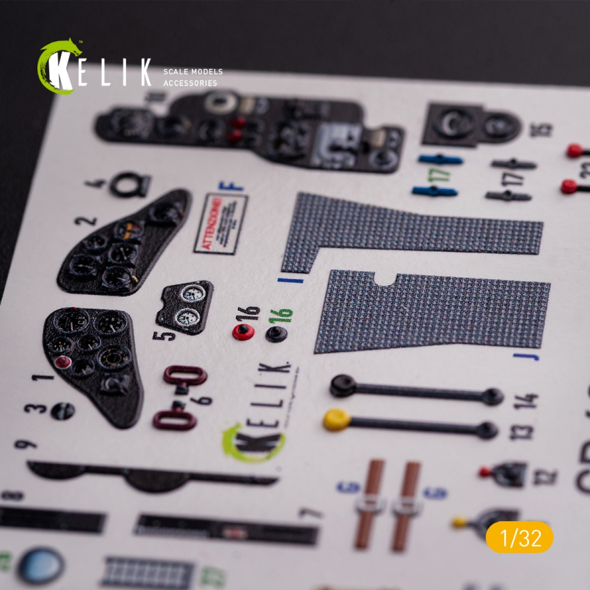 KELIK K32019 CR.42 LW - Interior 3D Decal for ICM kit 1/32 – immagine 5